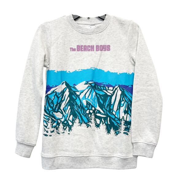 The Beach Boys Women's Mountain Graphic Sweatshirt Heather Gray Size M - Picture 2 of 5